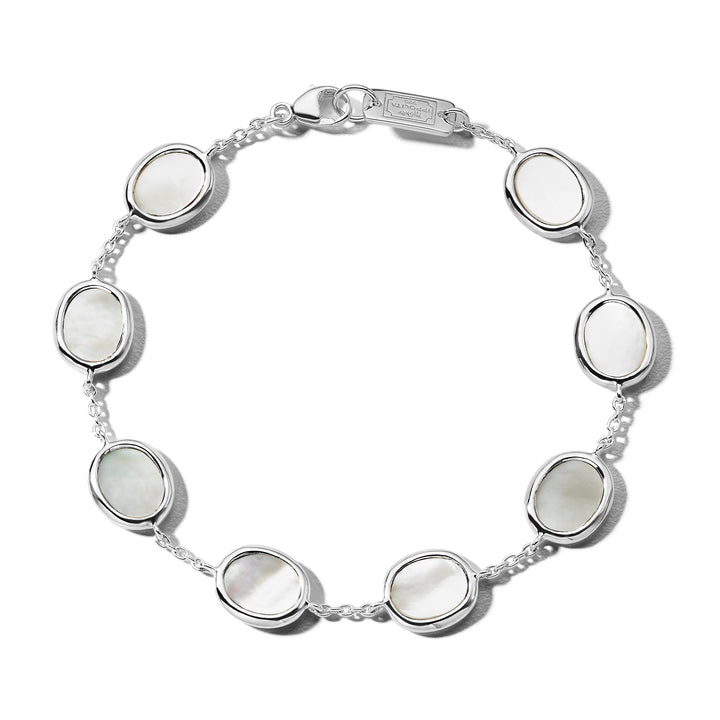 Polished Rock Candy Mini Oval Slice Chain Bracelet