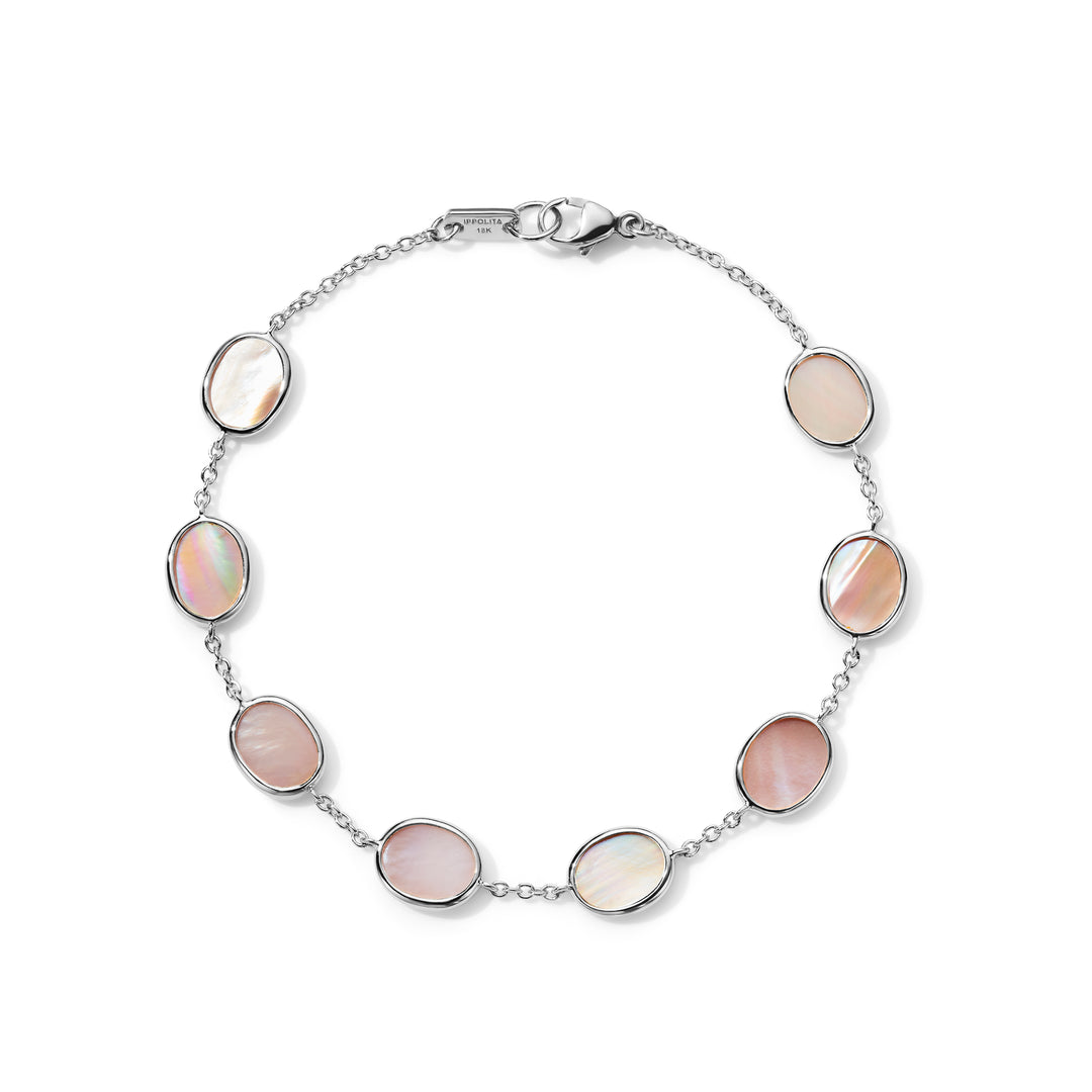 Polished Rock Candy Mini Oval Slice Chain Bracelet