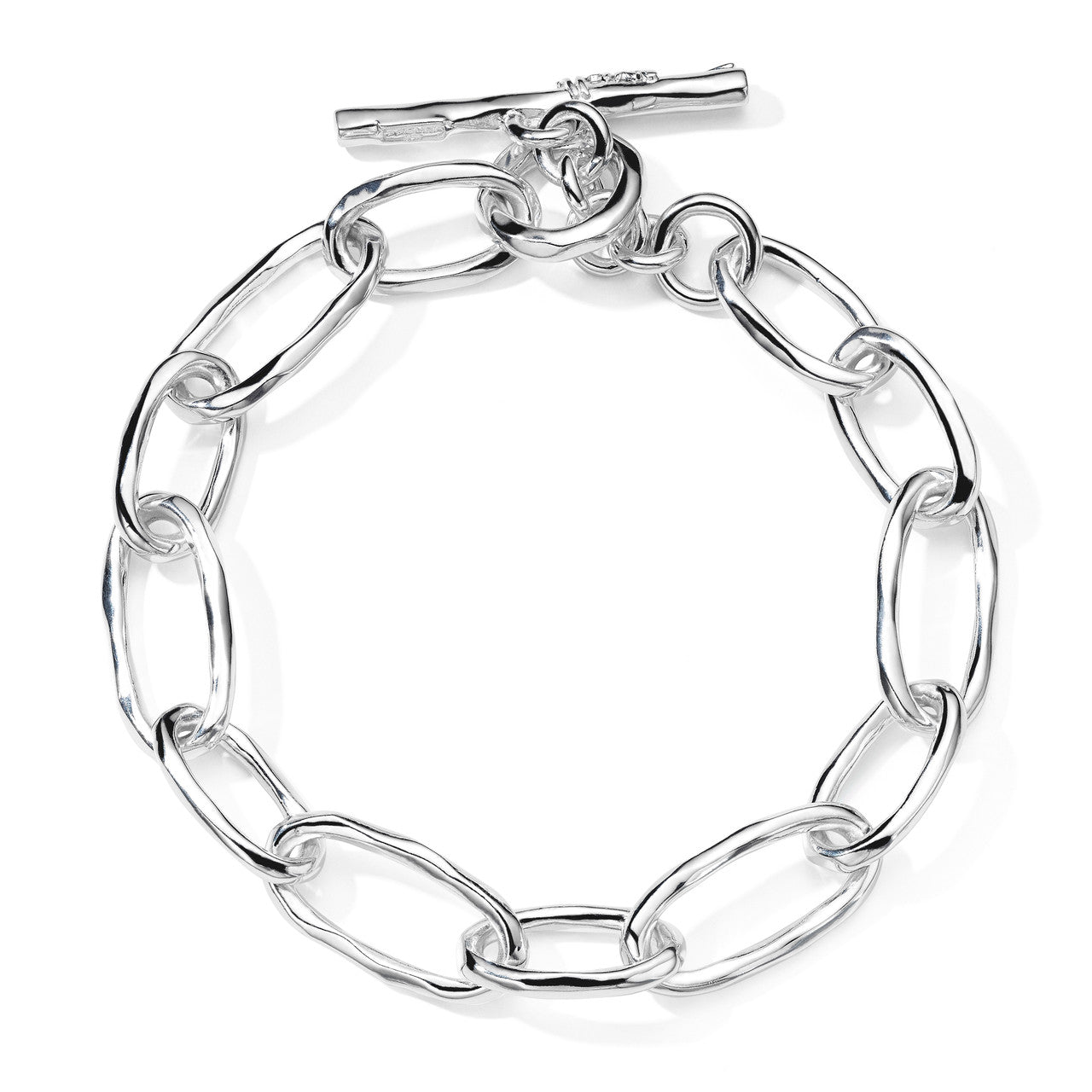 Sterling silver, oval-linked hotsell bracelet.