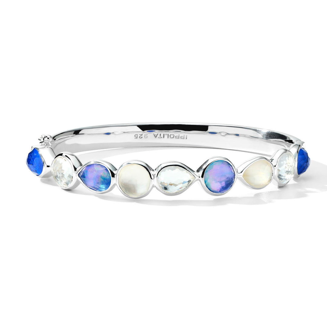 Multi-Stone Hinged Bangle Bracelet