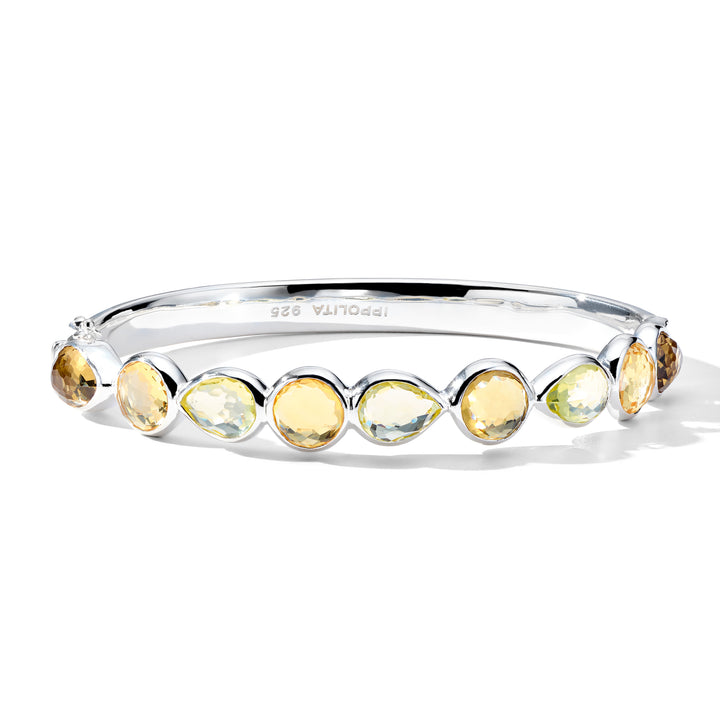 Multi-Stone Hinged Bangle Bracelet