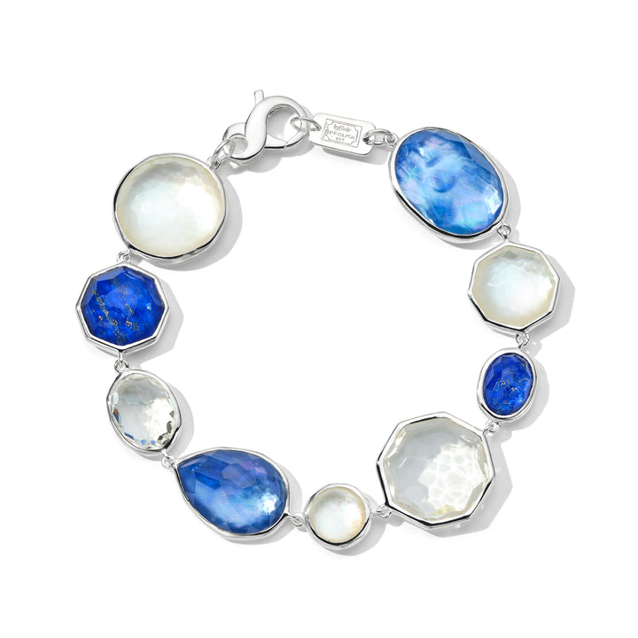 Large Flexible Bracelet with Multi Stone