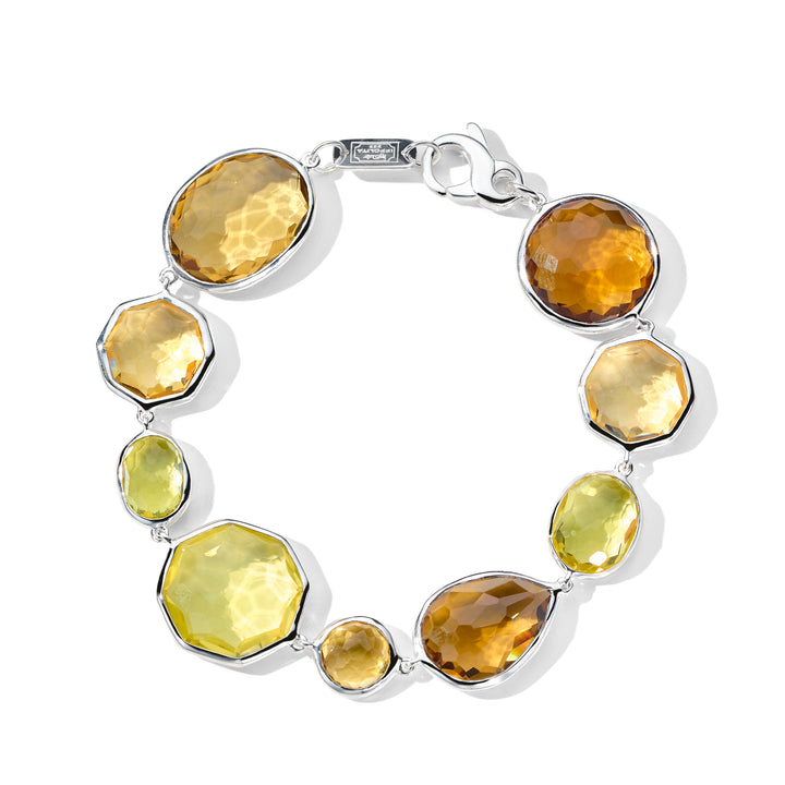 Large Flexible Bracelet with Multi Stone