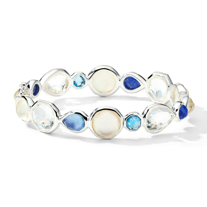 Multi-Stone Hinged Bangle Bracelet