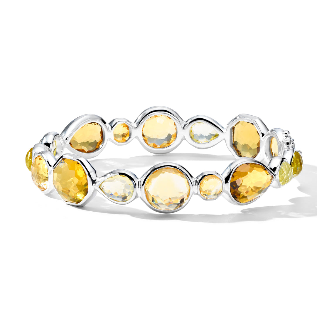 Multi-Stone Hinged Bangle Bracelet