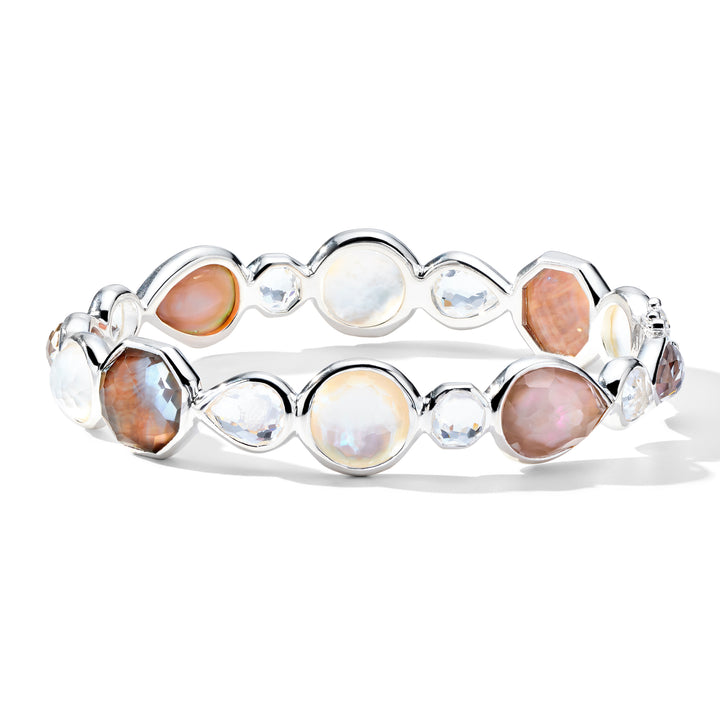 Multi-Stone Hinged Bangle Bracelet