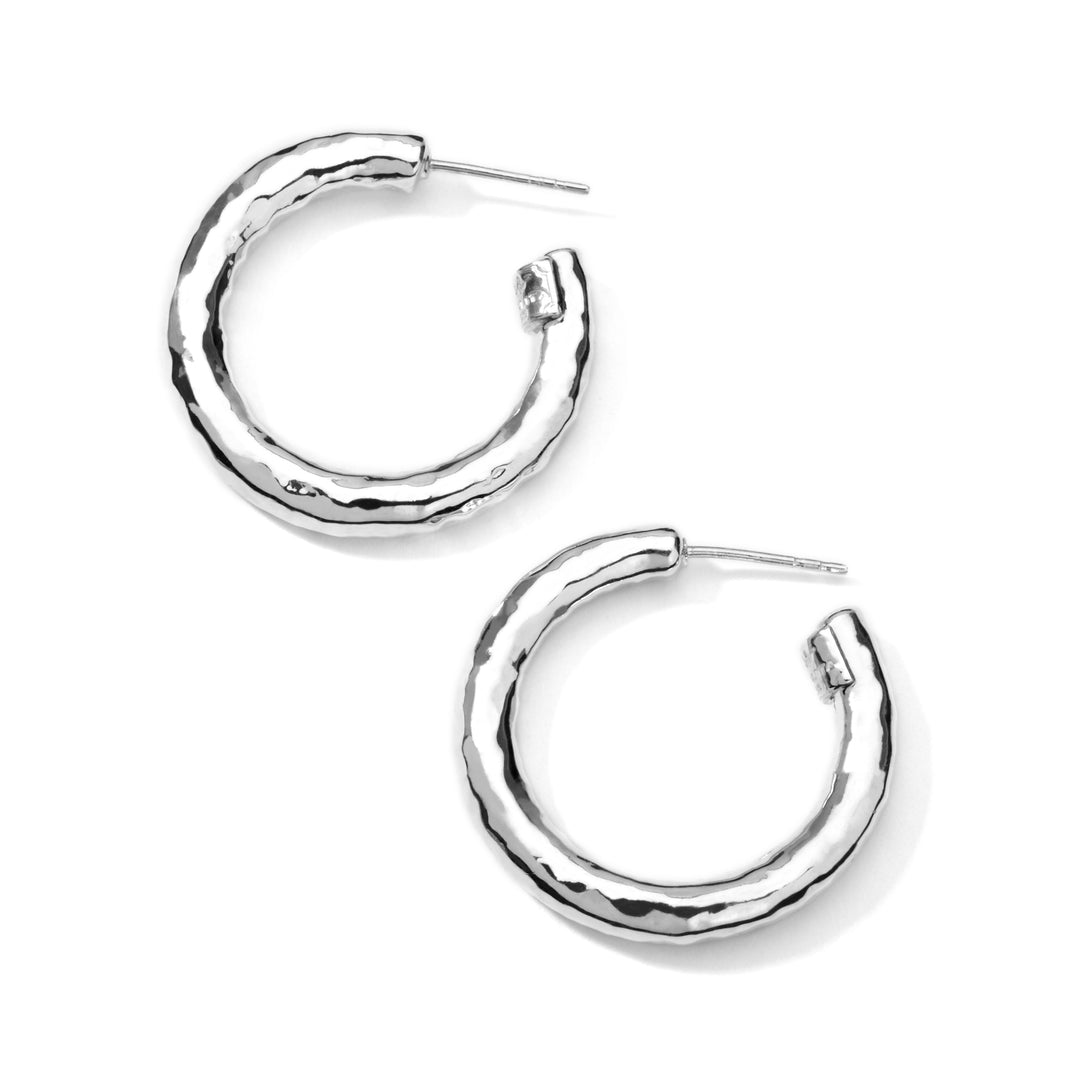 Small Hammered Hoop Earrings