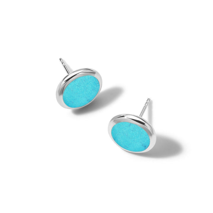 Small Flat Stud Earrings