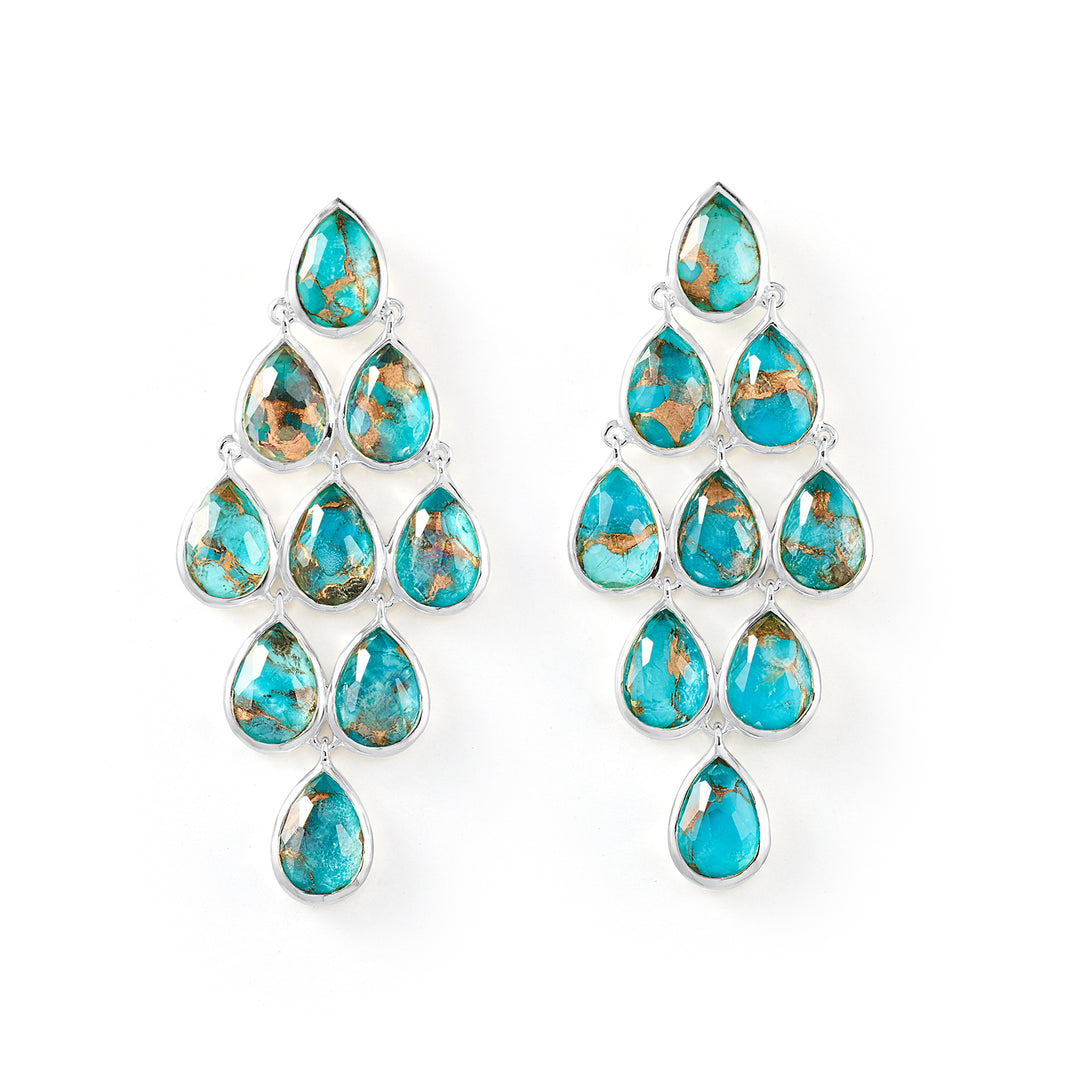 Teardrop Cascade Drop Earrings