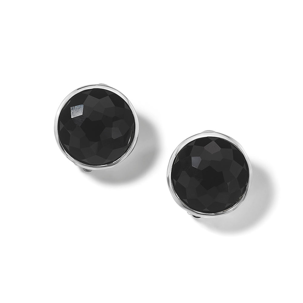 15mm Stone Clip Earrings