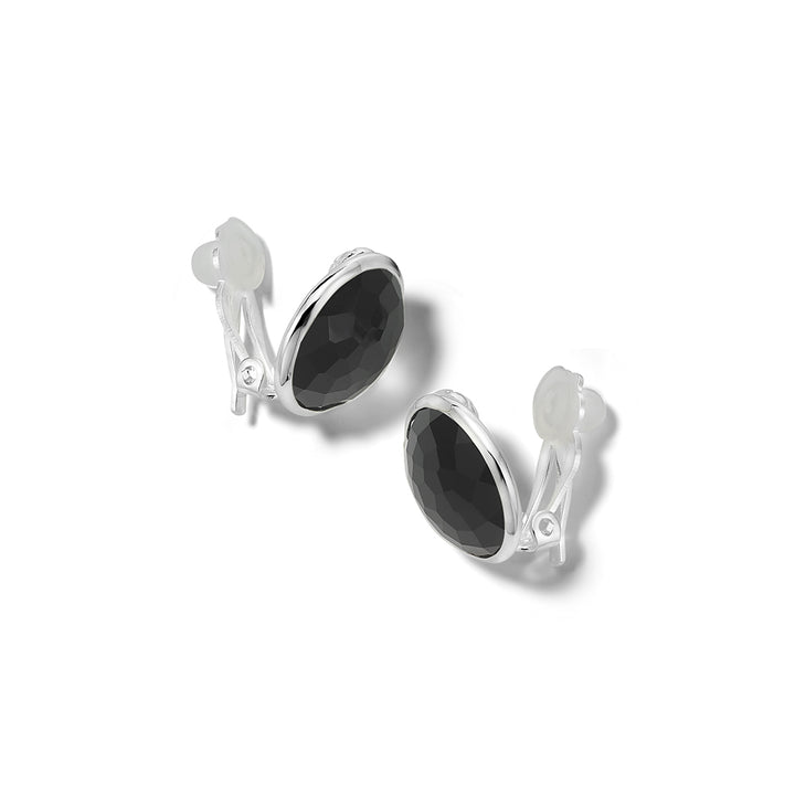 15mm Stone Clip Earrings