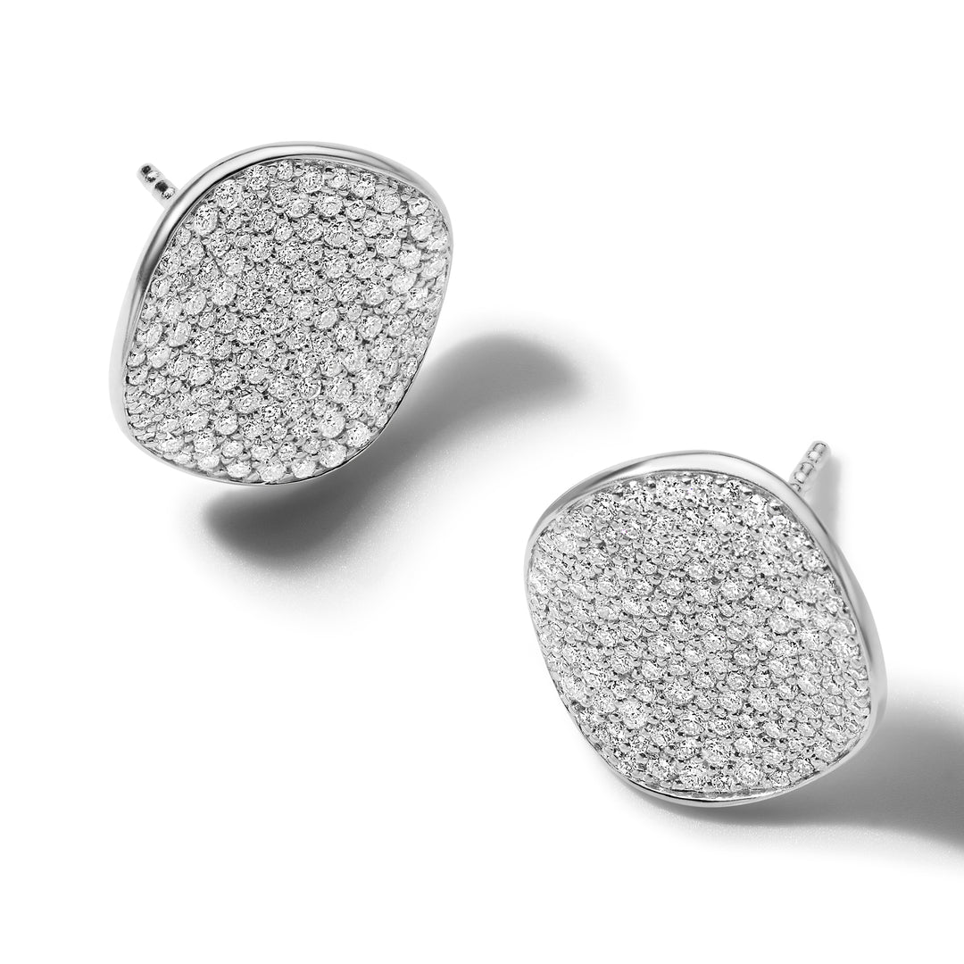 Medium Flower Diamonds Stud Earrings  (1.26ctw)