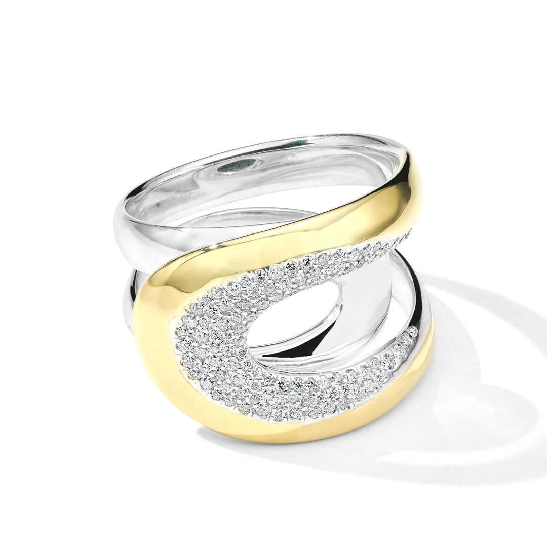 Chimera Cherish Overlap Pavé Ring (.49ctw)