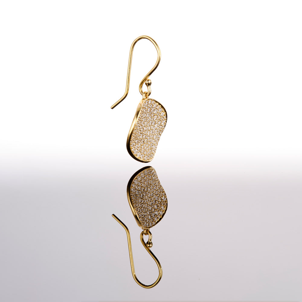 Medium Flower Diamonds Drop Earrings  (1.37ctw)