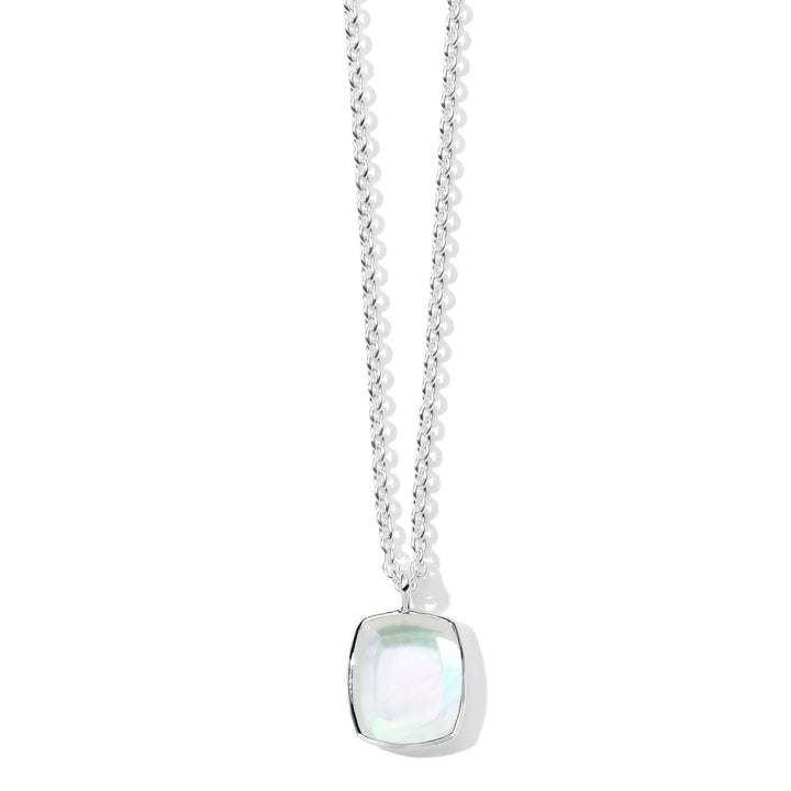 Cushion-Cut Pendant Necklace  16-18"