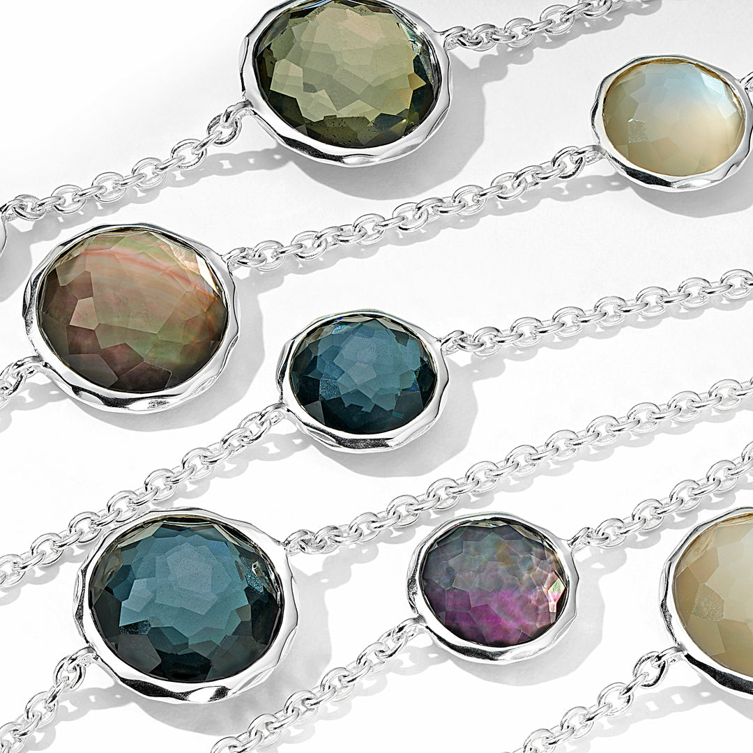 Mixed Multi-Stone Station Necklace