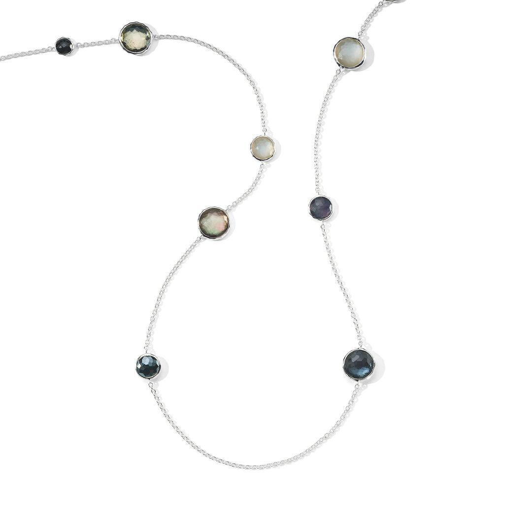 Mixed Multi-Stone Station Necklace