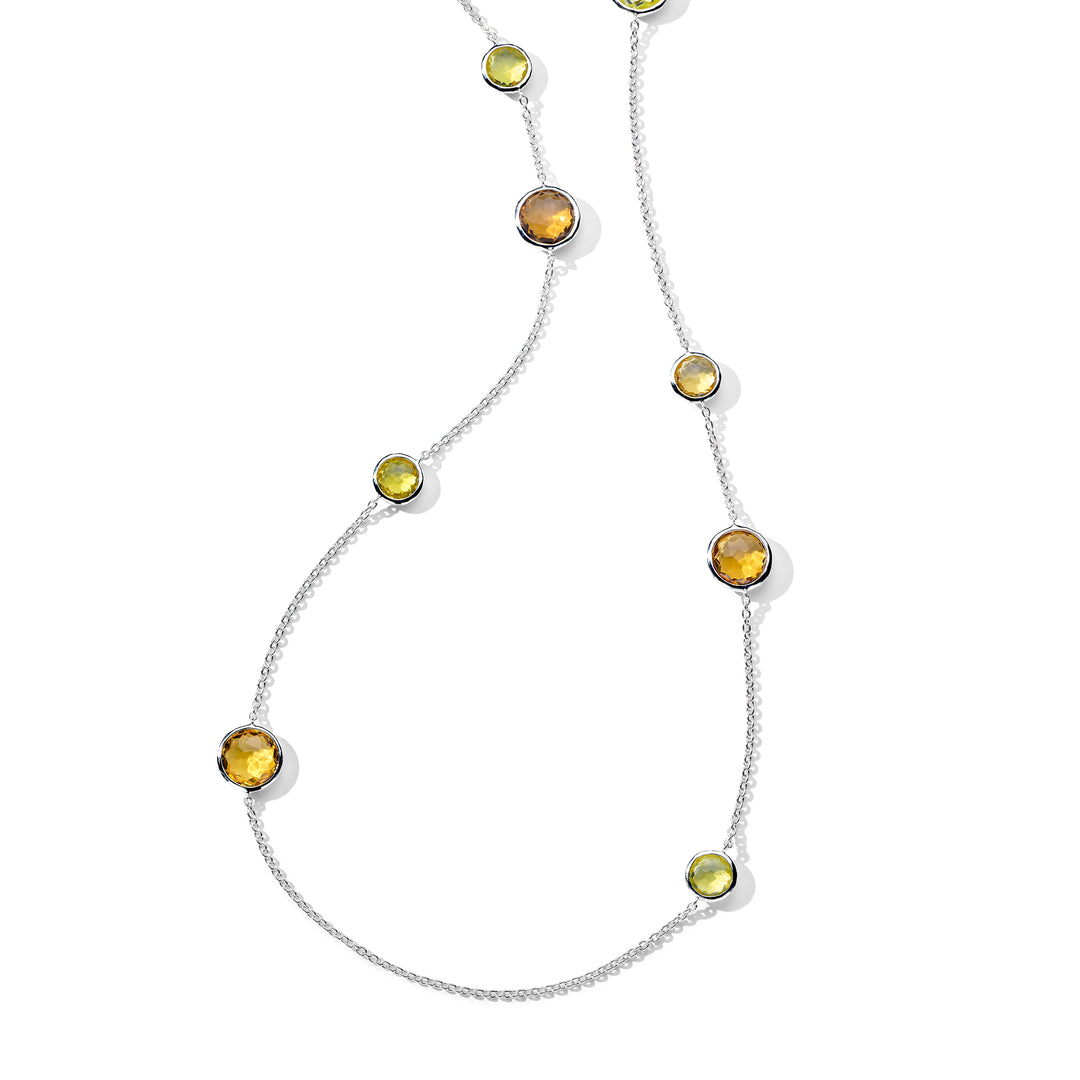 Mixed Multi-Stone Station Necklace