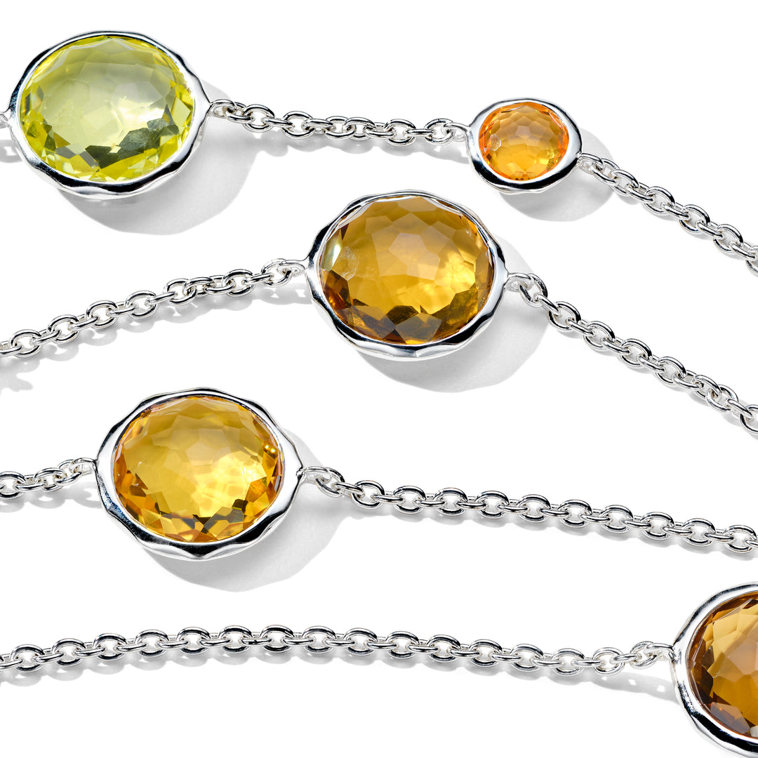 Mixed Multi-Stone Station Necklace