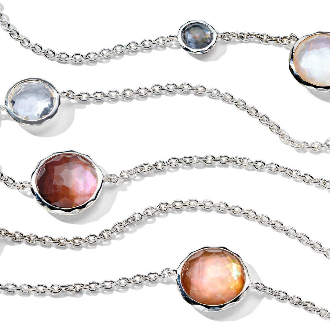 Mixed Multi-Stone Station Necklace