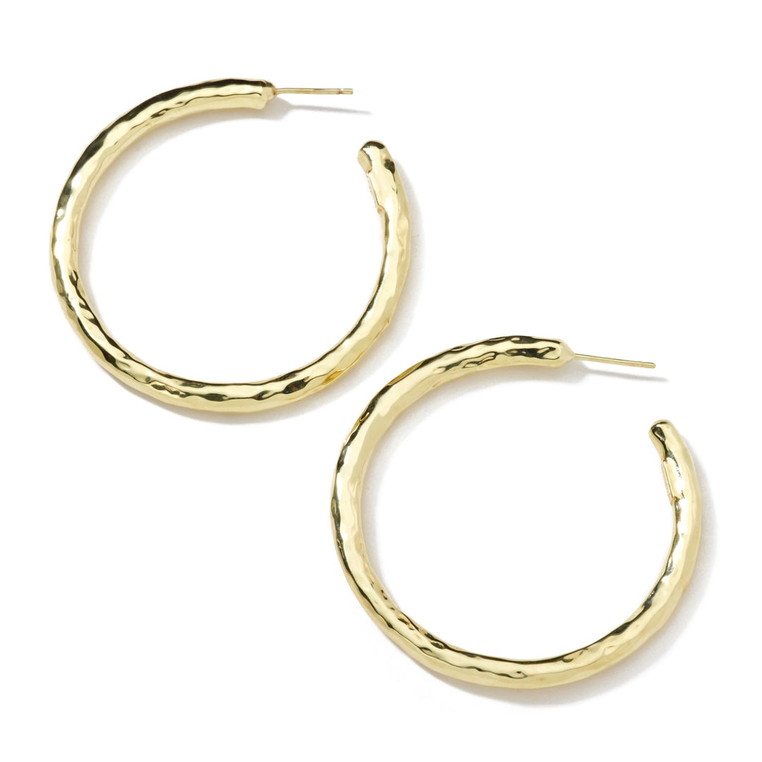 Medium Hammered Hoop Earrings