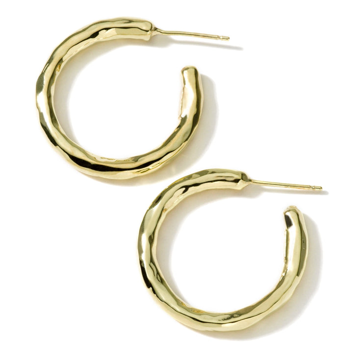 Small Hammered Hoop Earrings