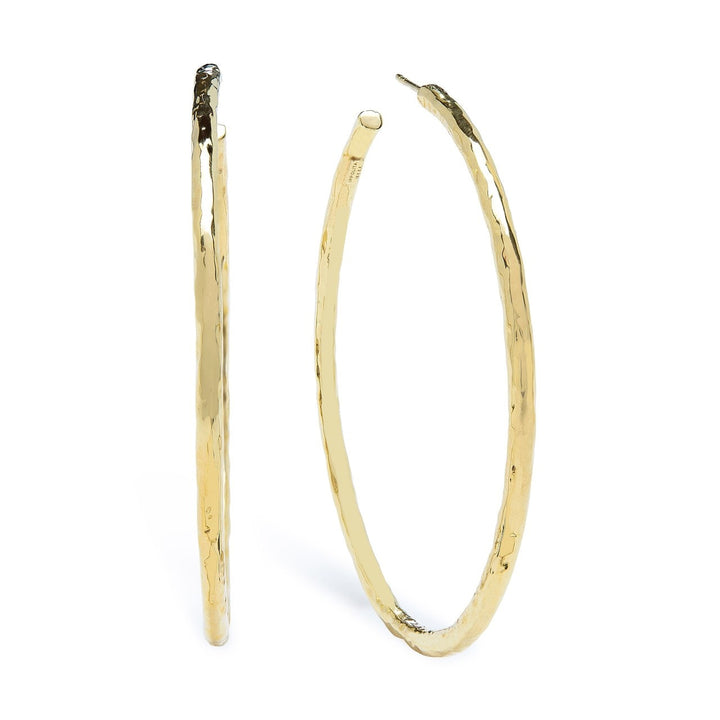 Extra Large Hammered Hoop Earrings