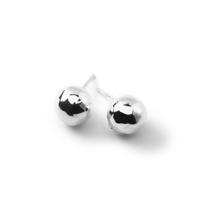 Small Hammered Ball Stud Earrings