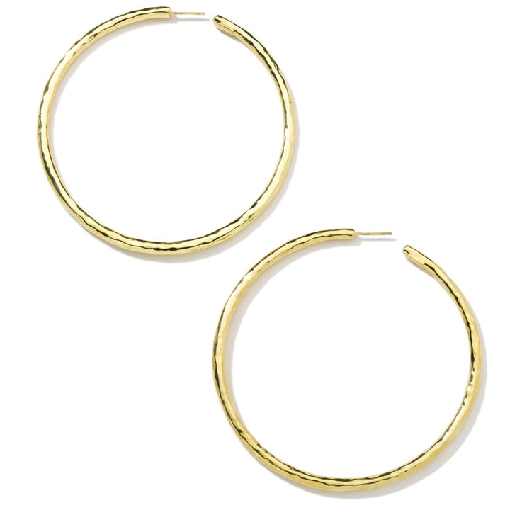 Extra Large Hammered Hoop Earrings