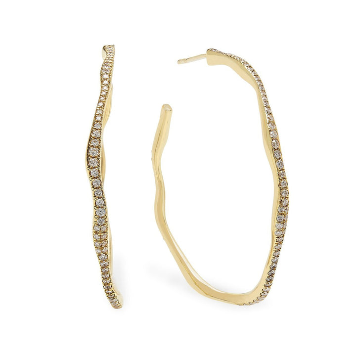 Medium Drizzle Studded Hoop Earrings (1.06 ctw)