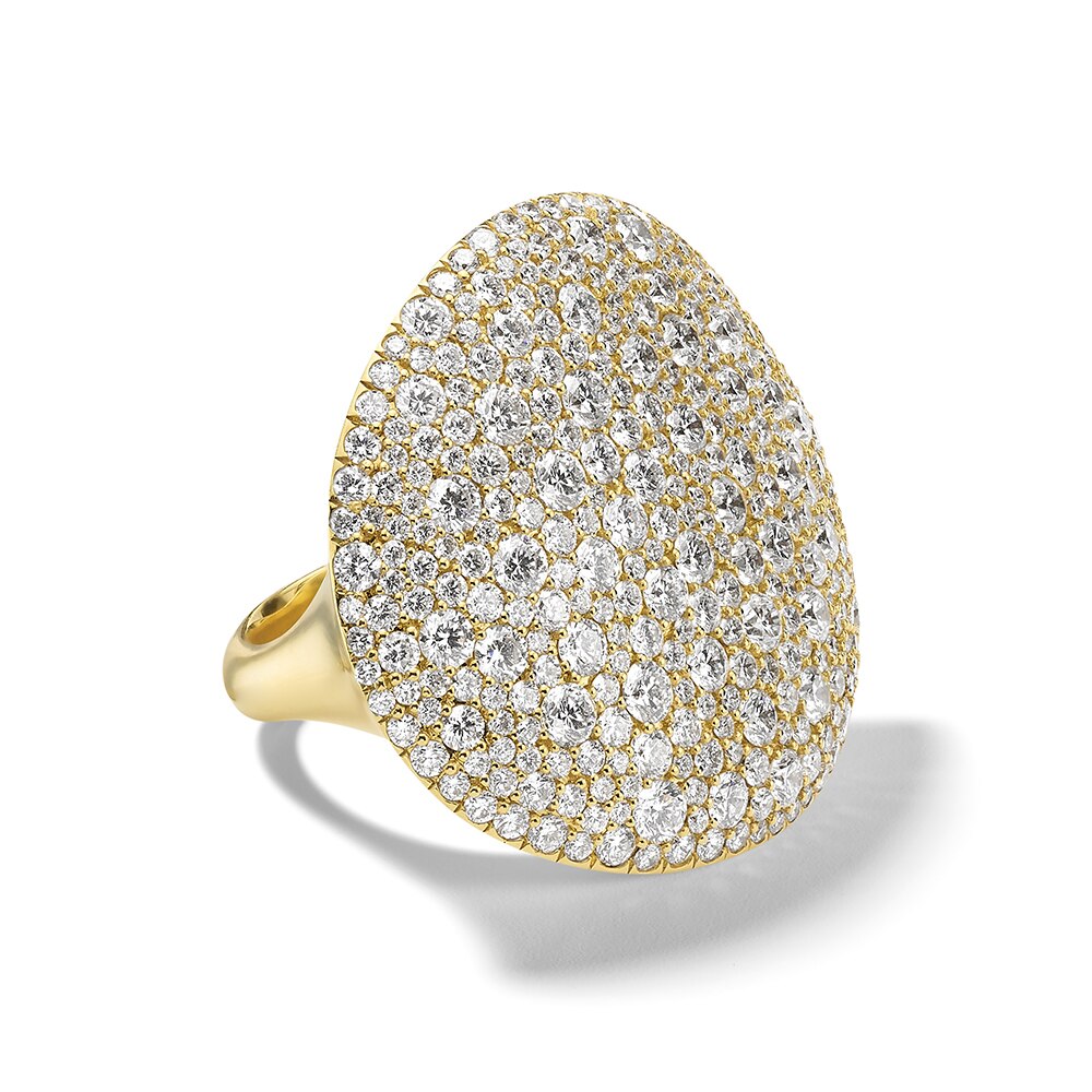 Large Oval Dome Ring 18K Gold