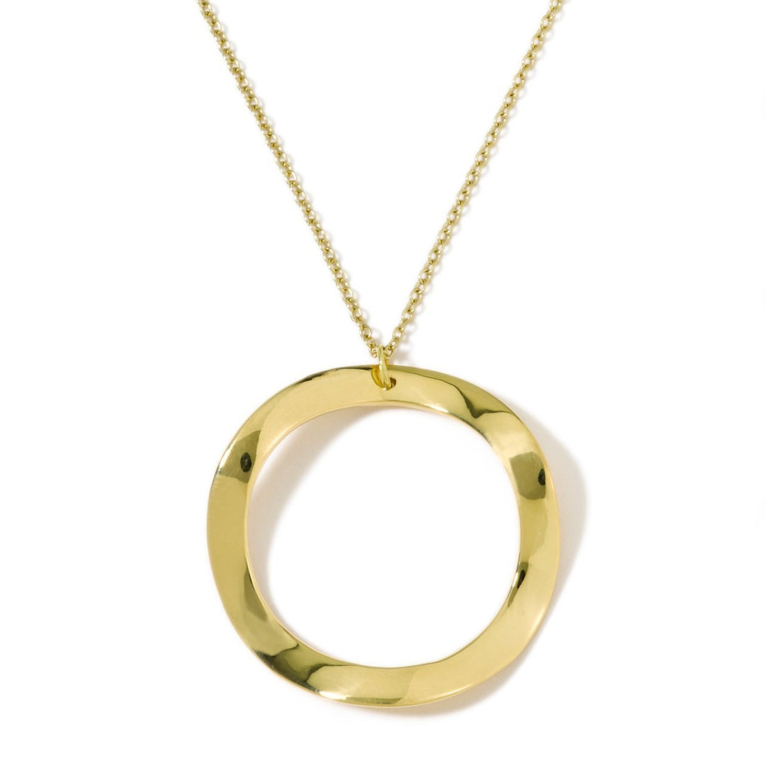 Large Wavy Circle Necklace