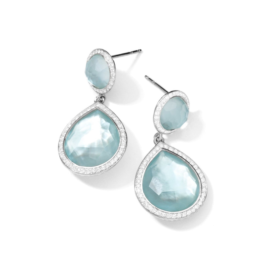 Studded Teardrop and Dangle Earrings