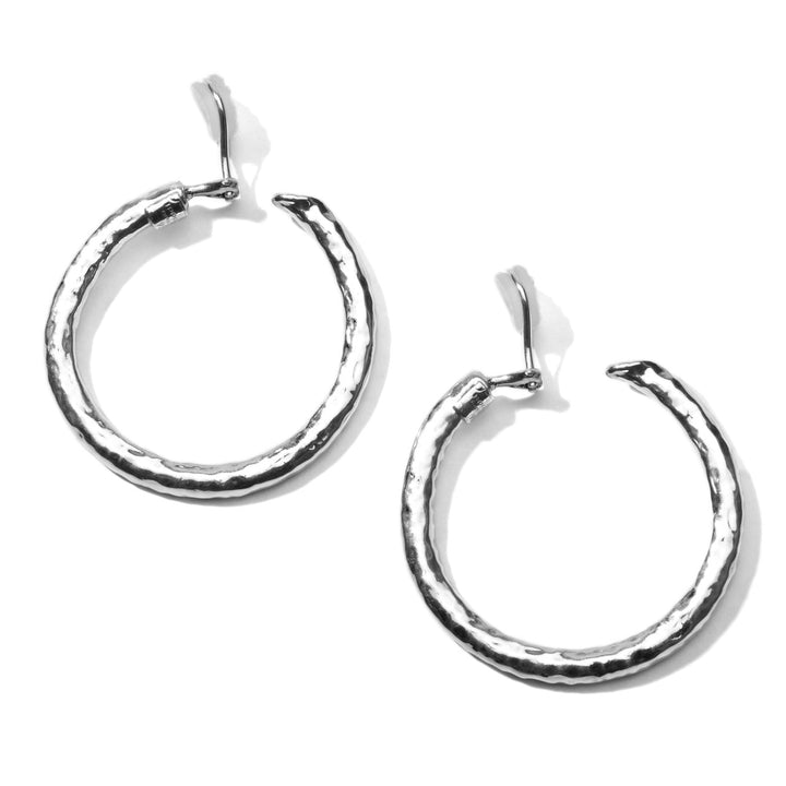 Medium Hammered Hoop Earrings