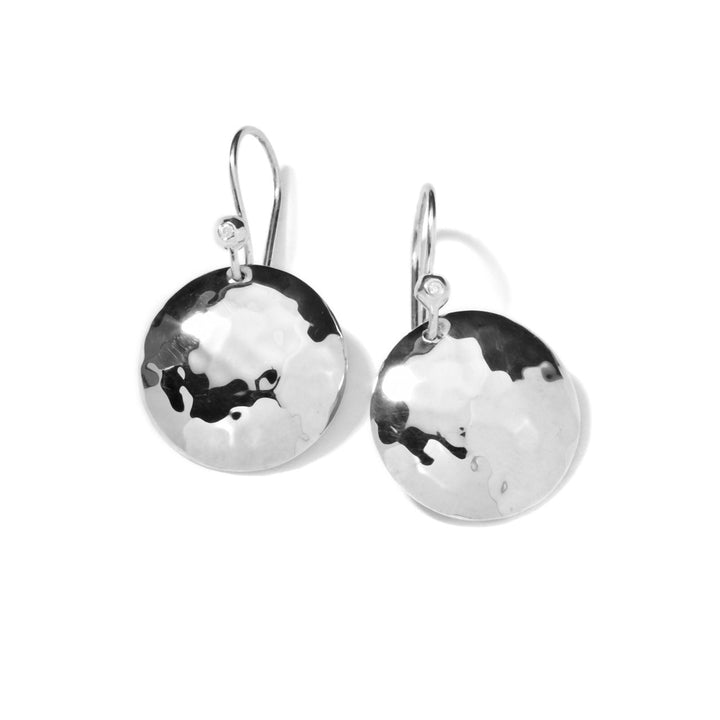 Shiny Drop Disc Earrings