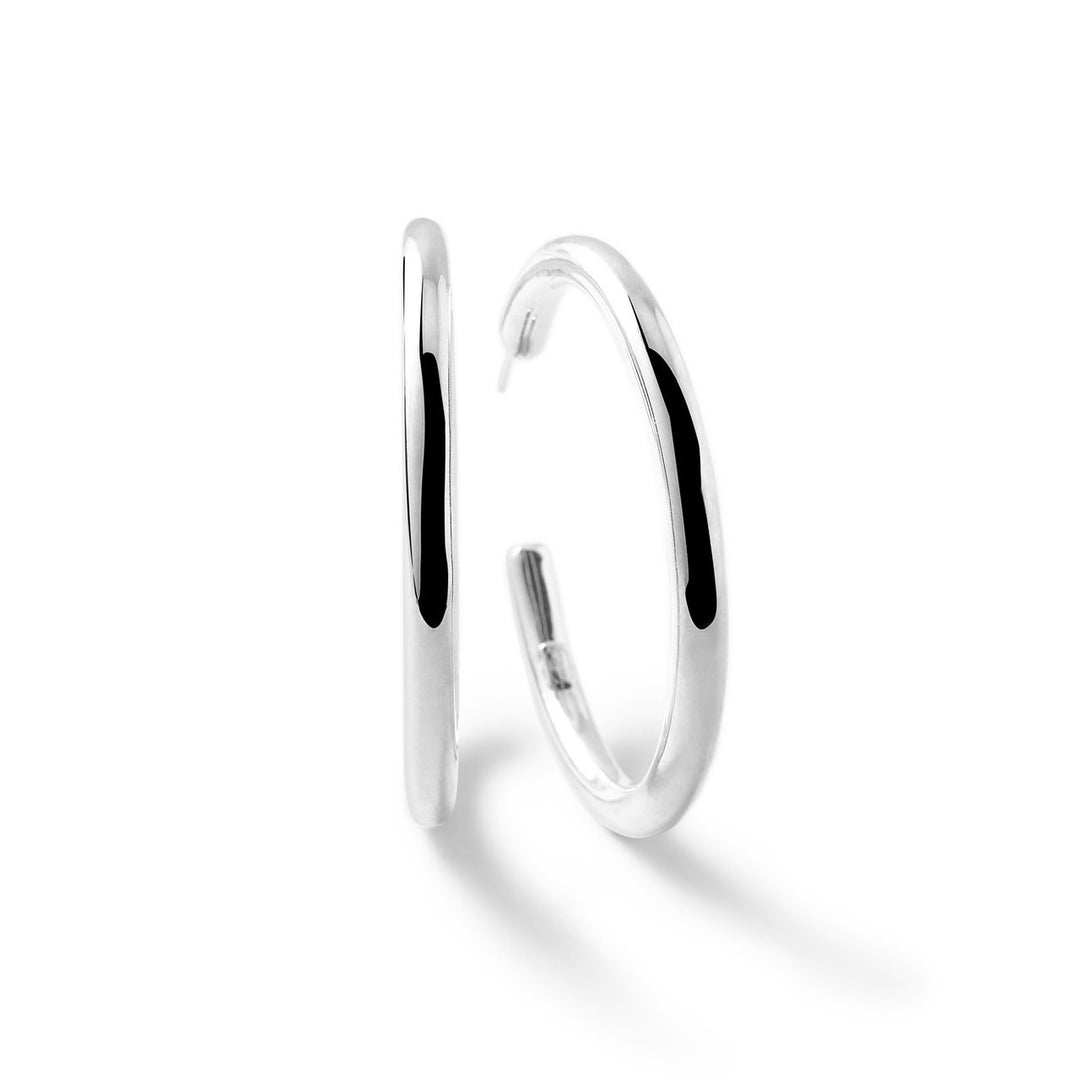 Large Smooth Hoop Earrings