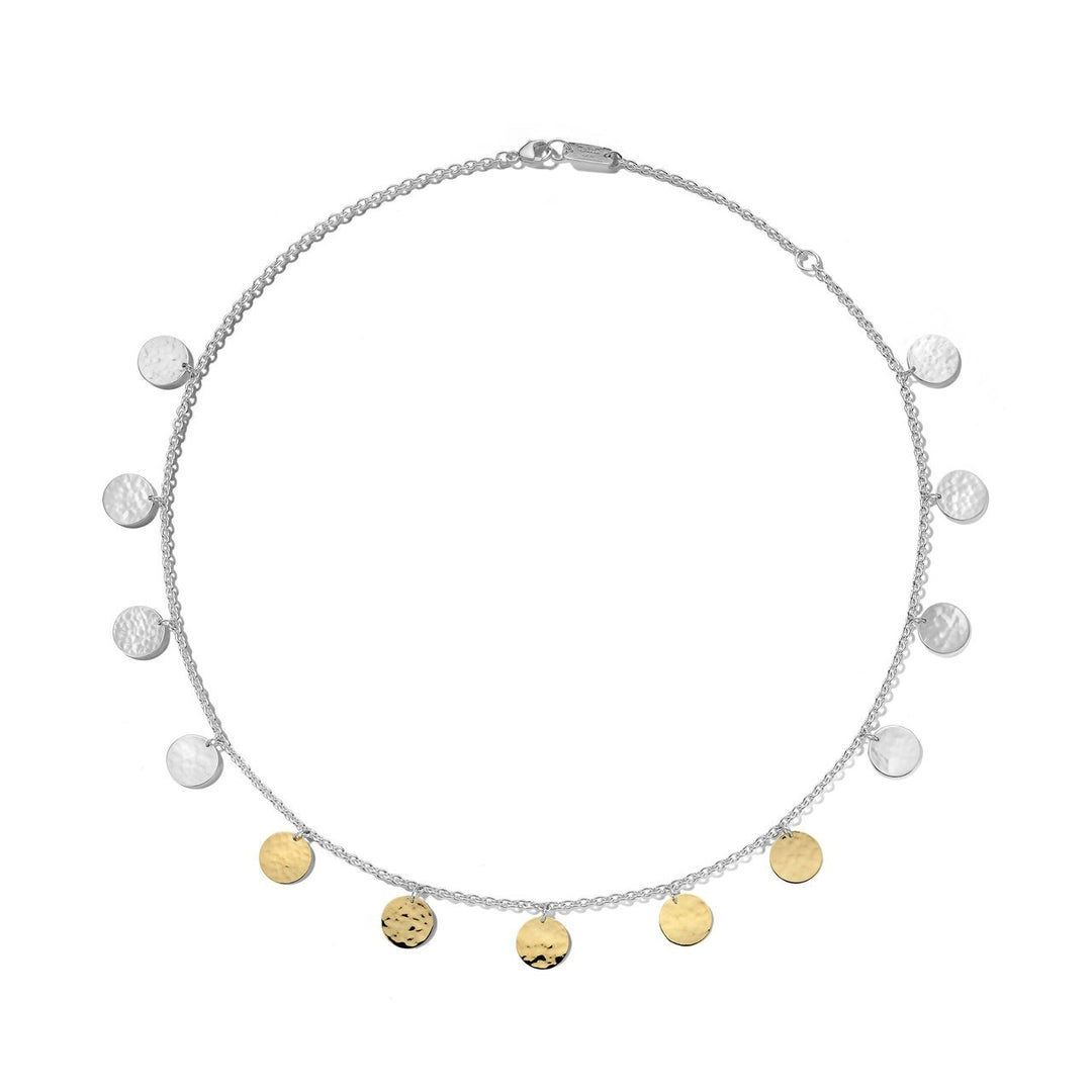 Hammered Paillette Disc Necklace