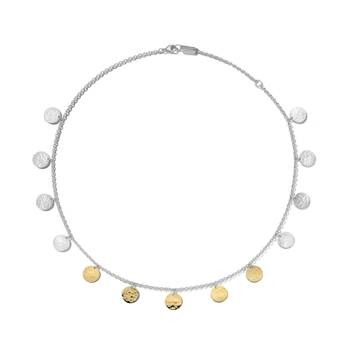 Hammered Paillette Disc Necklace