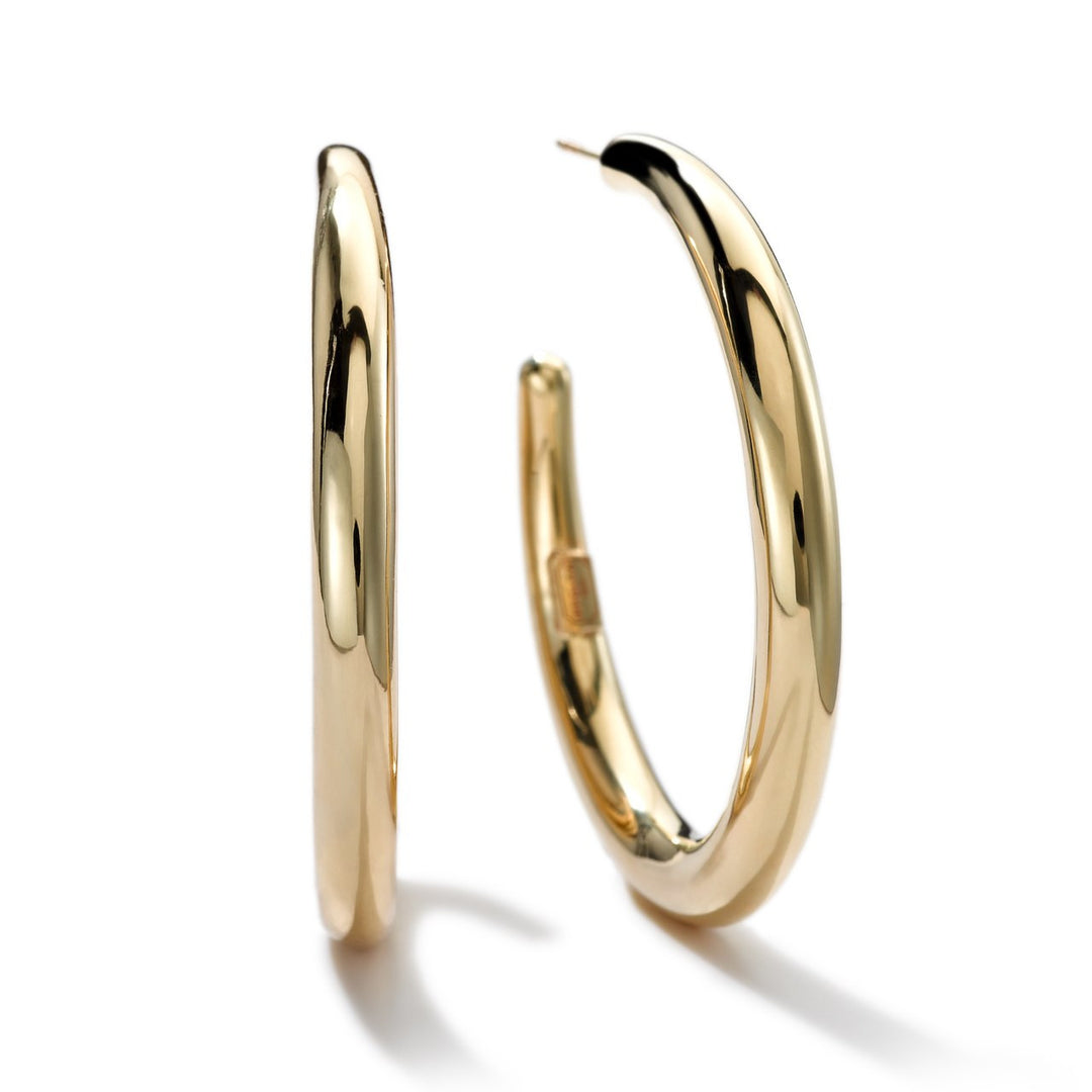 Medium Smooth Hoop Earrings