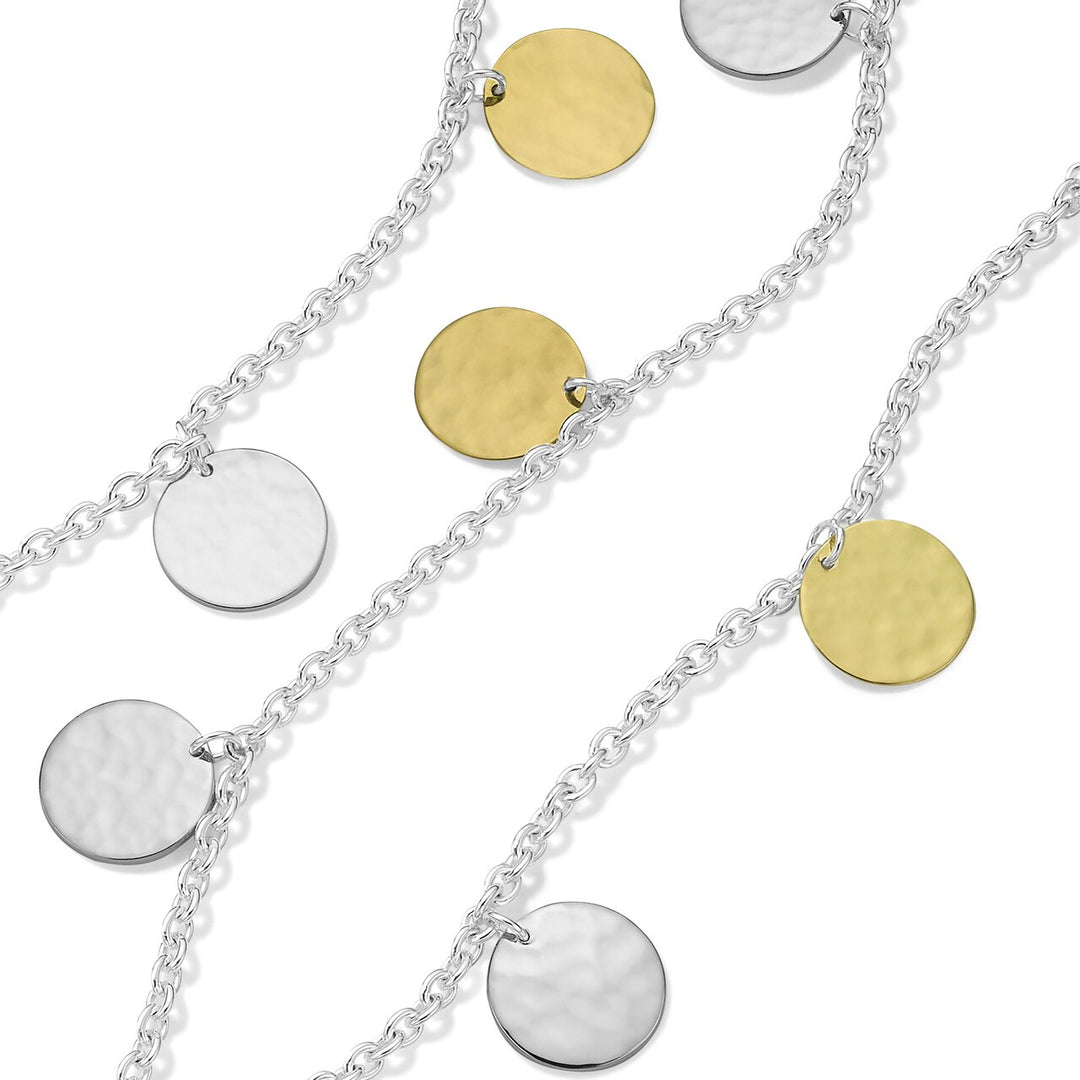 Hammered Paillette Disc Necklace