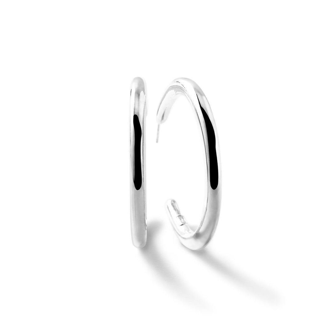 Medium Smooth Hoop Earrings