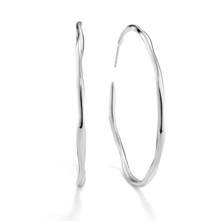 Large Squiggle Hoop Earrings