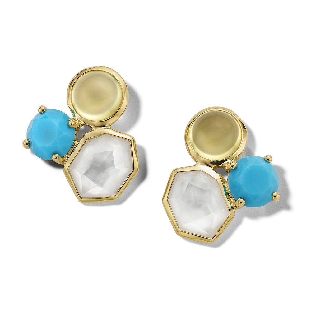 Gelato 3-Stone Stud Earrings