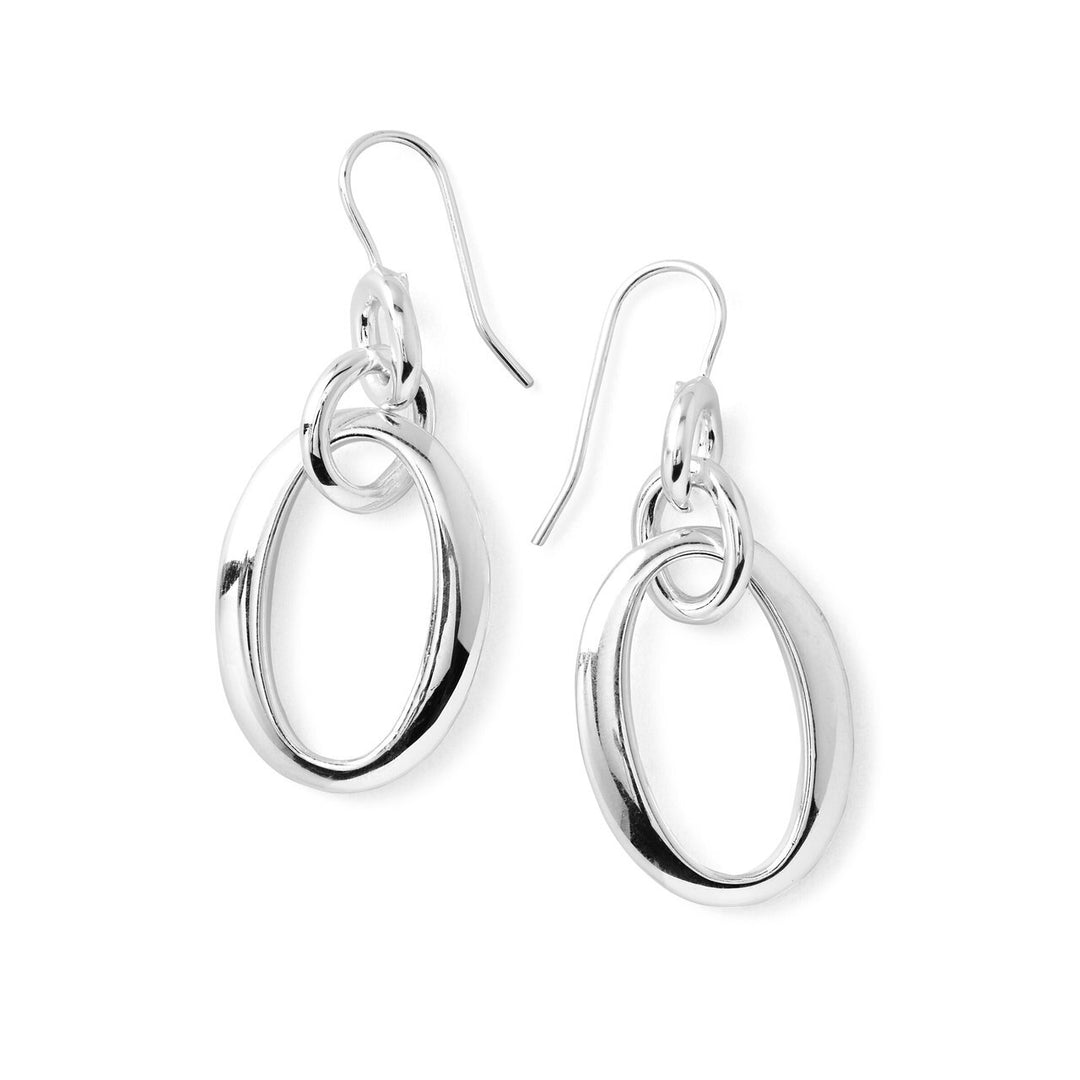 Short Oval Link Earrings