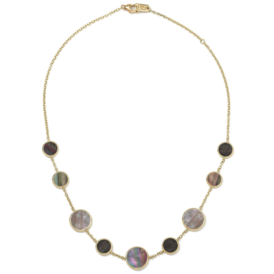 Circle Station Multi Stone Necklace