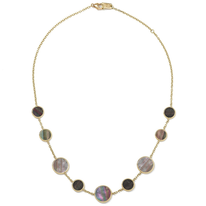 Circle Station Multi Stone Necklace