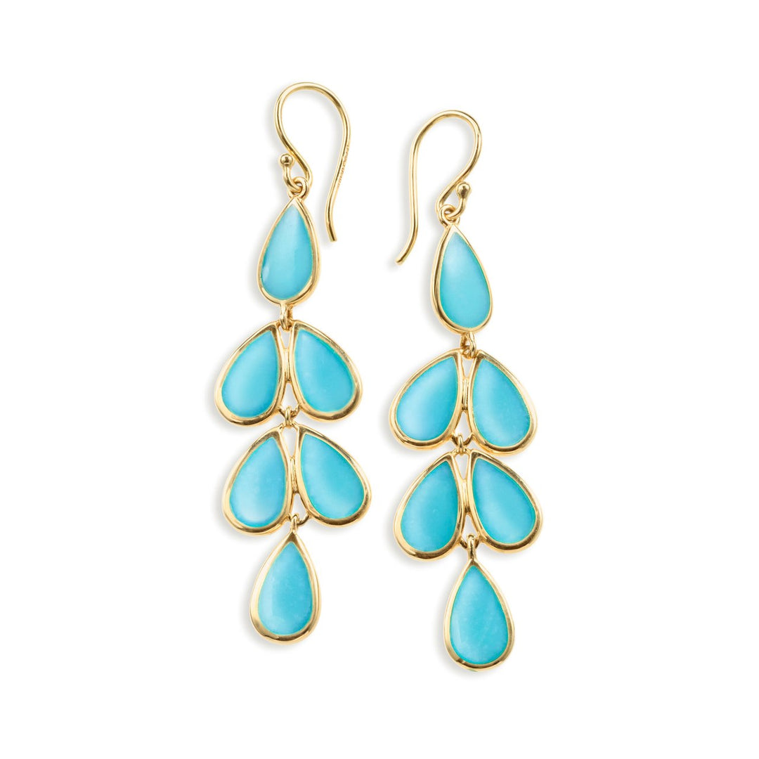 Teardrop Linear Cascade Earrings