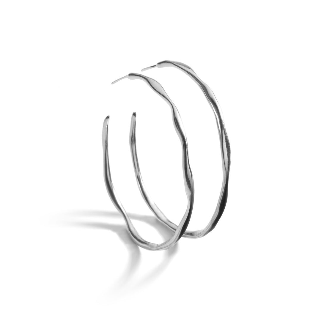 Large Squiggle Hoop Earrings