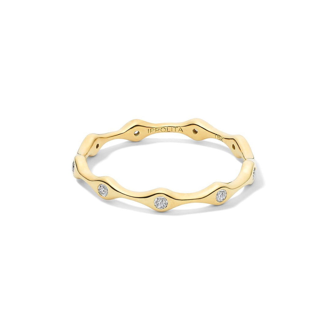 9-Stone Station Skinny Band Ring