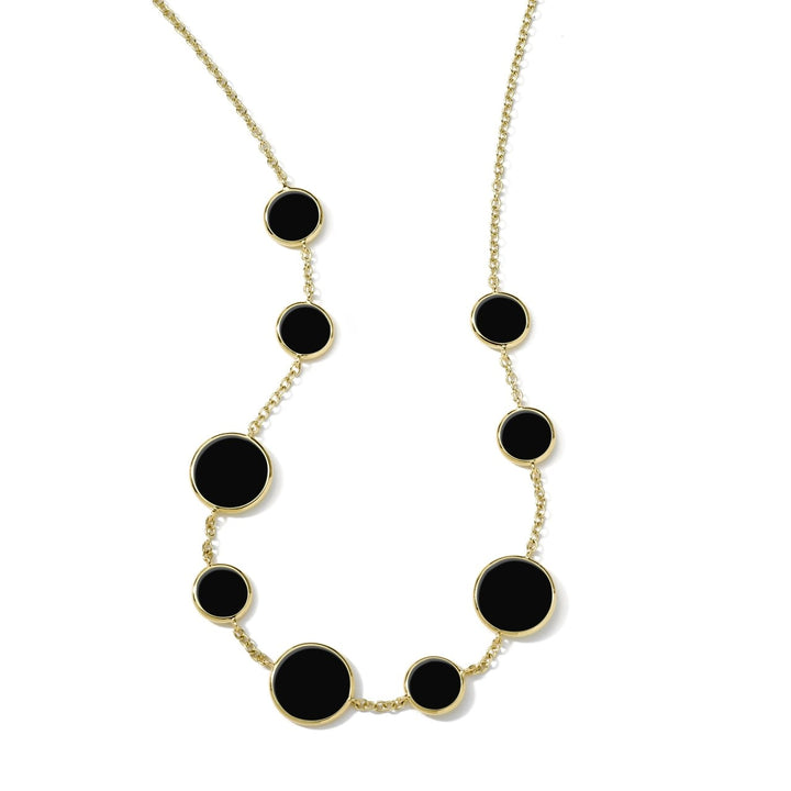 Circle Station Multi Stone Necklace